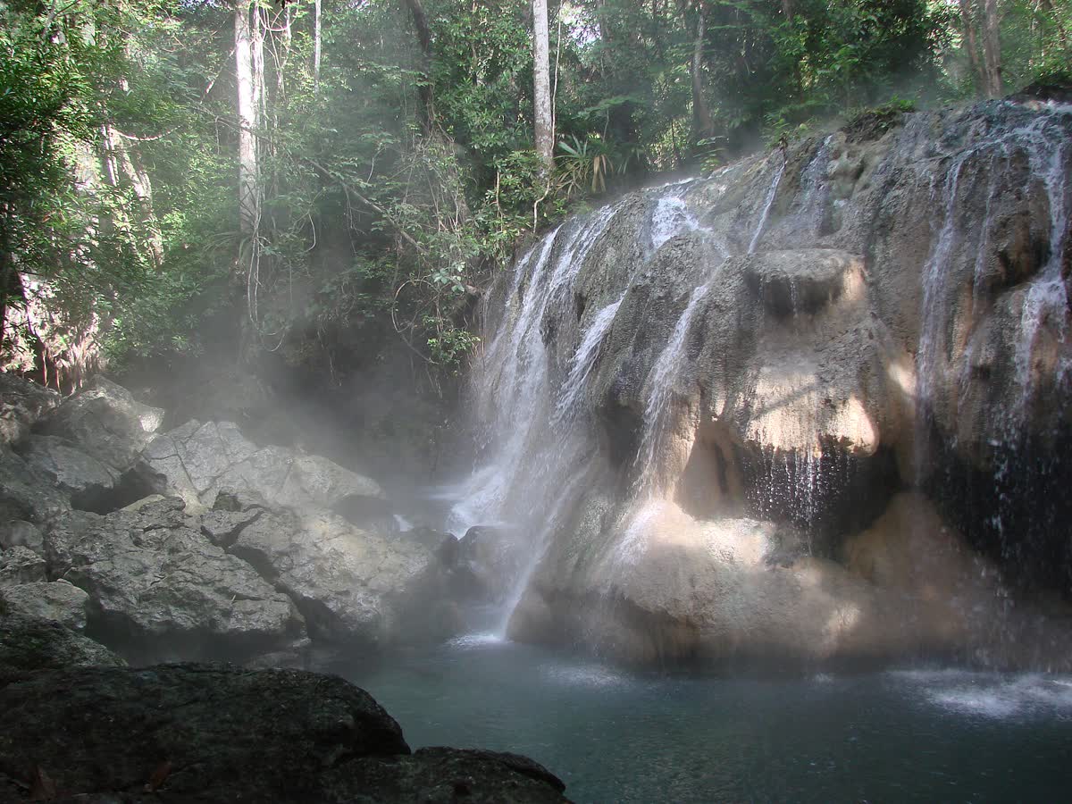 Finca El Paraiso Hot Spring Waterfall, Guatemala