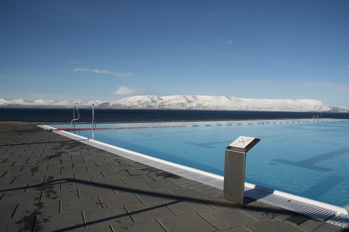 Hofsos Swimming Pool, Iceland hot spring in Iceland