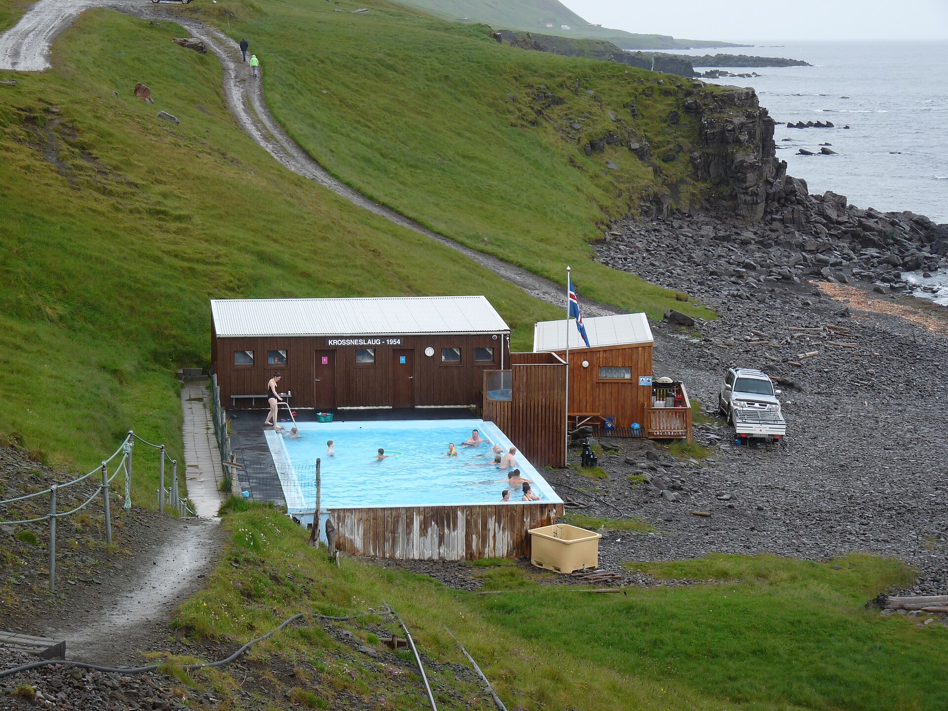 Krossnes Swimming Pool, Iceland hot spring in Iceland